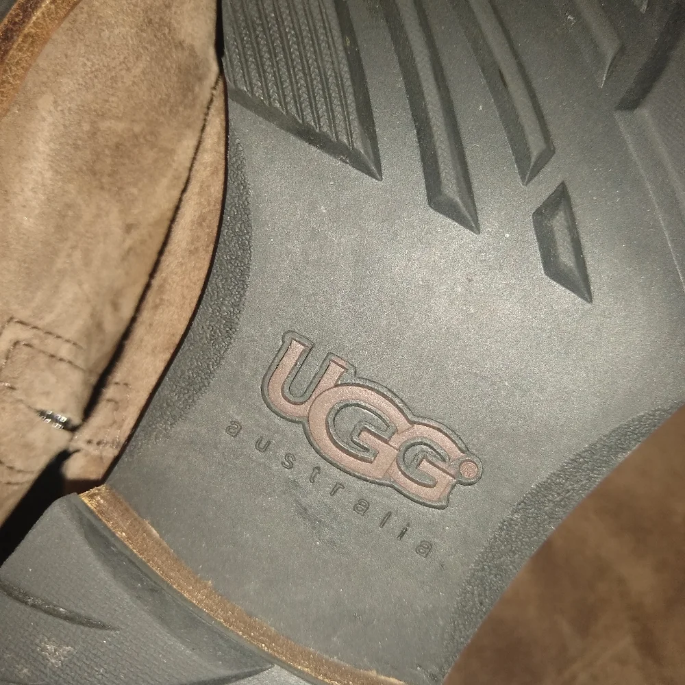UGG suede knee boots with side zip. Size 6.5_7